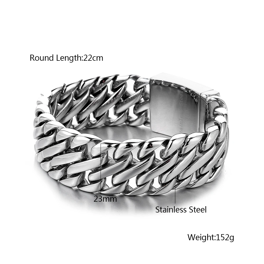 COUYA 316L Stainless Steel Silver Stretch Link Chain Bracelet Hand Chain for Women Girls