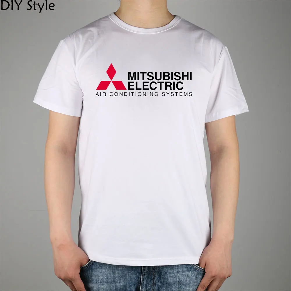 

Logo Mitsubishi electric air conditioning systems T-shirt Top Lycra Cotton Men T shirt New DIY Style