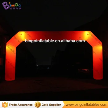 

Free shipping 8X4m LED lighting inflatable arch for decoration red color inflatable archway toy arch for wedding party show