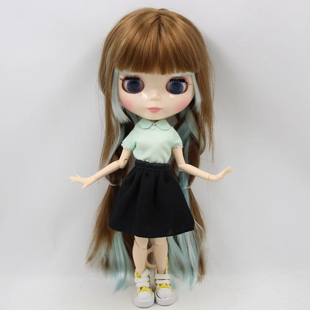 Кукла Blyth ICY DBS No.BL0623/6909 коричневый смешанный синий волос белая кожа шарнирное тело