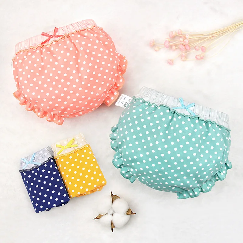 

Fancy Baby Polka Dot Diaper Pants Cotton Panty Newborn Infant Panties with Bowtie Underpants Toddler Underwear 0-24M