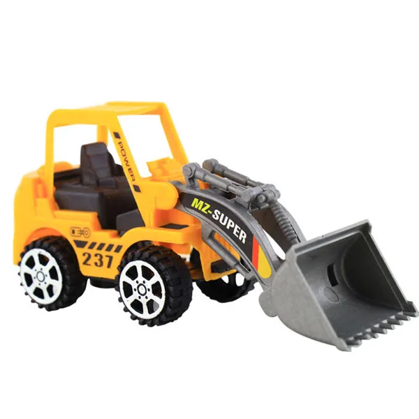 

1PC Plastic Toy Mini Kid Inertial Vehicles Bulldozer Truck Engineering Car Building Blocks Brick Toy Educational Model Kid Gifts