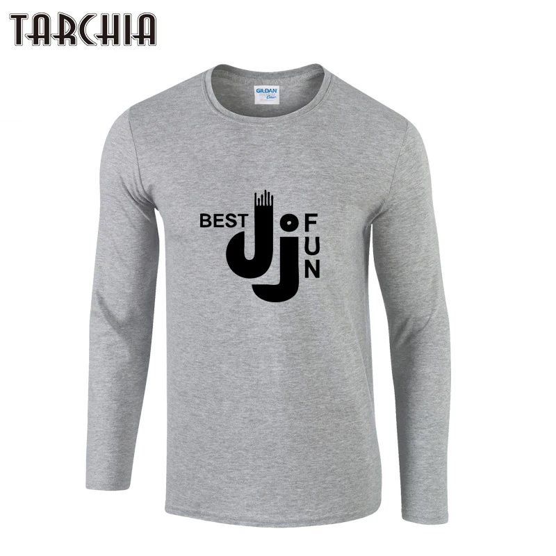 TARCHIA Mens Designer Shirts Fashion 2021 Spring Letter Print Long Sleeve Dress Men Casual Male T Shirt Brand Clothing | Мужская одежда