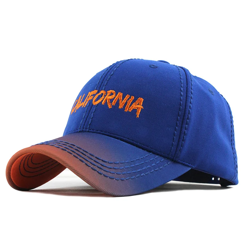 [FLB] бейсболка, Мужская облегающая Кепка, бейсболка для женщин, Gorras, повседневная Кепка, Ретро стиль, кепка, постепенно меняющая цвет, F200 - Цвет: F200 Blue