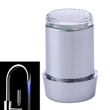 1 Pcs LED Colors Water Faucet Light Changing Glow Shower Stream Tap Glow Kitchen Bathroom Temperature Recognition Different LED