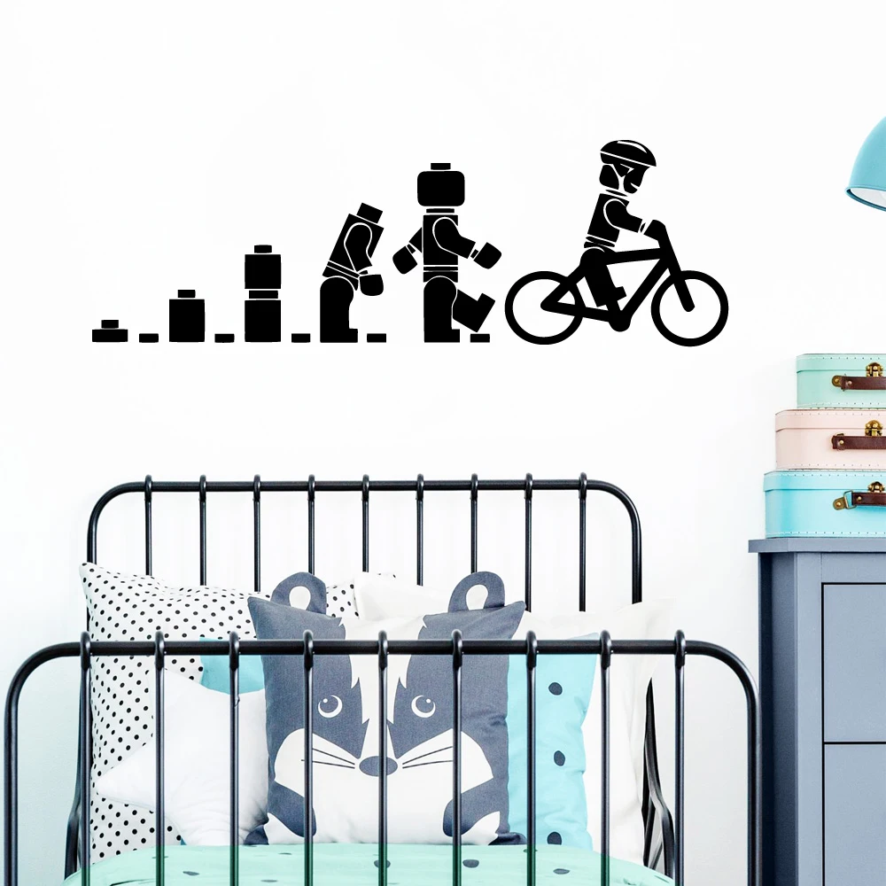 

Colorful by bike Wallpaper Home Decoration Wall Sticker For Children's Room Decal Mural