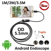 5.5mm 3.5M Android USB Endoscope Camera 2M 1M Snake Tube Inspection IP67 Waterproof OTG USB Borescope Android HD720P Camera