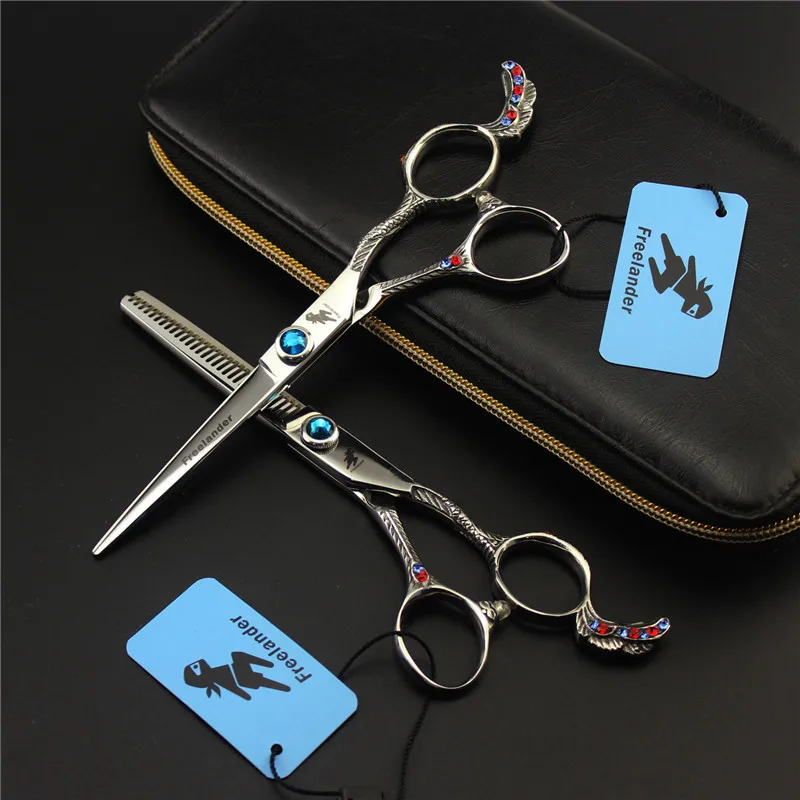 

6INCH Phoenix Series Professional Hairdressing Scissors Hair Cutting and Thinning Scissors Barber Shears with diamond