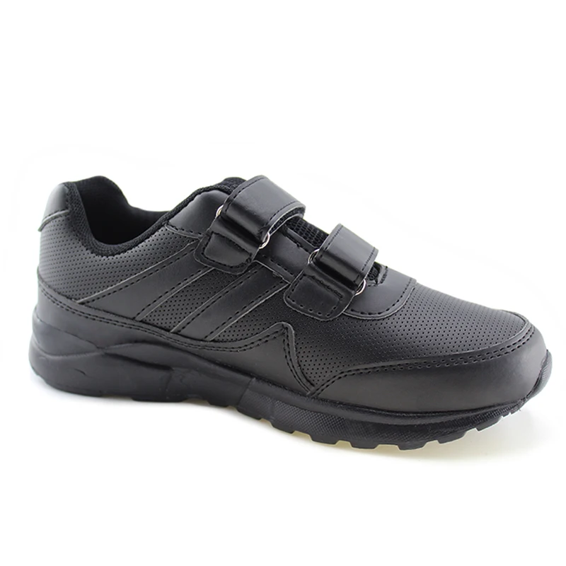 JABASIC Kids School Uniform Sneaker 2018 Children Outdoor Sports Shoe PU Hook & Loop Boys Shoes Breathable Soft Running Shoe