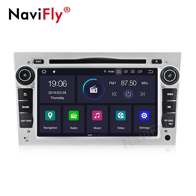 Top NaviFly Opel Android Car Multimedia Player 2 Din Android 9.0 Opel DVD GPS For Astra Meriva Vectra Antara Zafira Corsa Vauxhall 1
