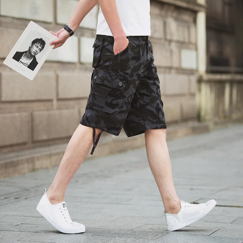 2018 nuovi arrivi moda uomo Cargo Shorts dritto allentato moda cotone Mans pantaloni  corti pantaloni pantaloncini uomo|Casual Shorts| - AliExpress