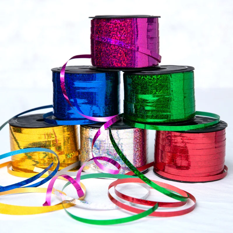 

0.5cmx90m Radium ribbon edding Birthday Party Decorative For Balloons Gift Bag Cake Packing ballon accessories supply