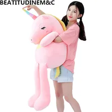 Novo grande unicórnio macio animal brinquedo de pelúcia brinquedo de pelúcia presente da menina das crianças brinquedo sofá travesseiro almofada decoração para casa