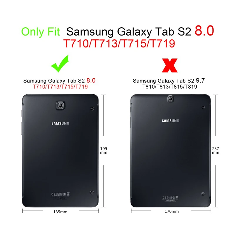 Чехол для samsung t710 чехол Galaxy Tab S2 8 0 T710 T715 T713 T719 s Funda планшета из искусственной