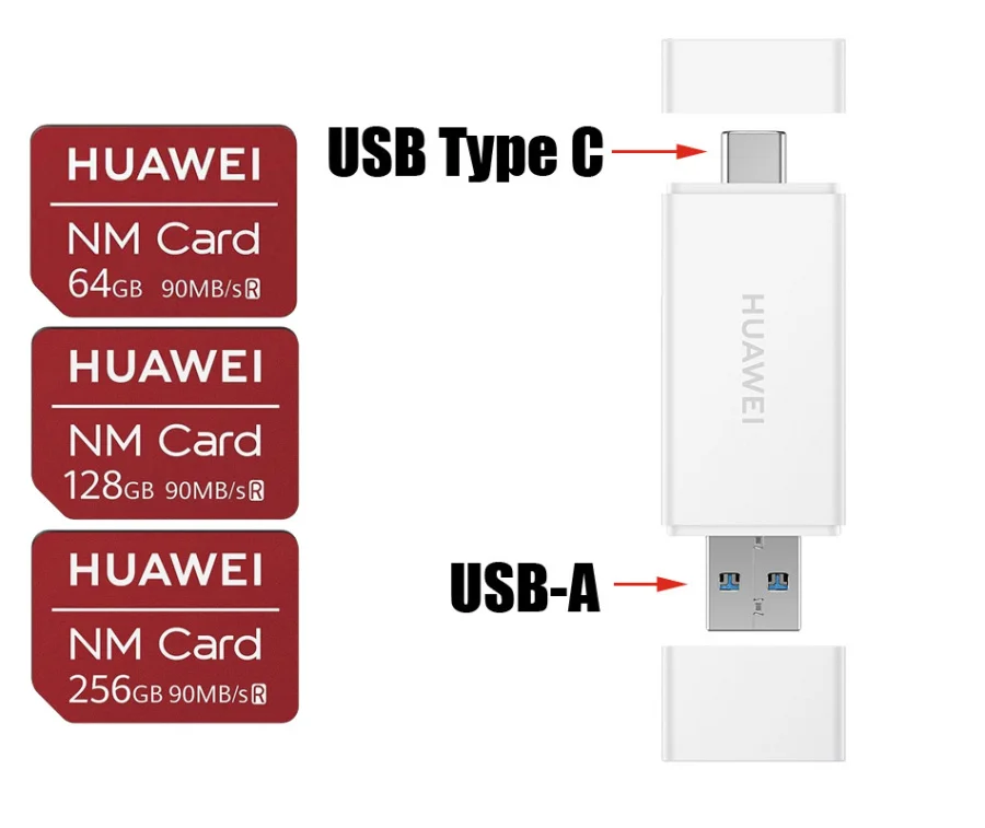 Кард-ридер huawei USB 3,1 Gen 1 и(Nano Memory) нм карта 90 м/с 64 Гб/128 ГБ/256 ГБ применяются только к Mate20 Pro Mate20 X P30