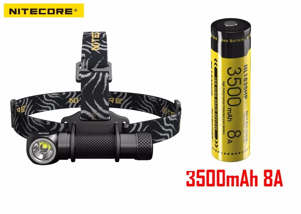 Новинка 2017 Nitecore hc33 CREE xhp35 LED 1800 люмен Высокая производительность фары с батареей 18650