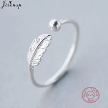 Jisensp 925 Серебряное кольцо женское открытие полные, кольца на палец для женщин простой Femme Homme Bijoux листья органайзер для мелочей ювелирные изделия