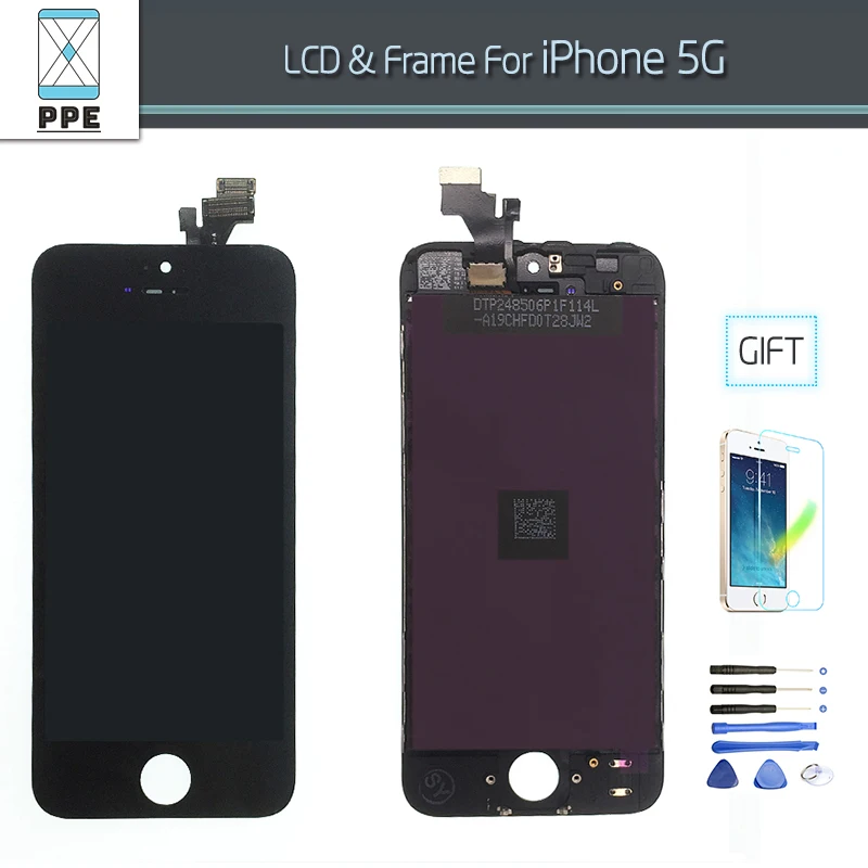 100 No Dead Pixel Lcd Replacement For iphone 5 lcd Screen Touch Screen Digitizer Glass In