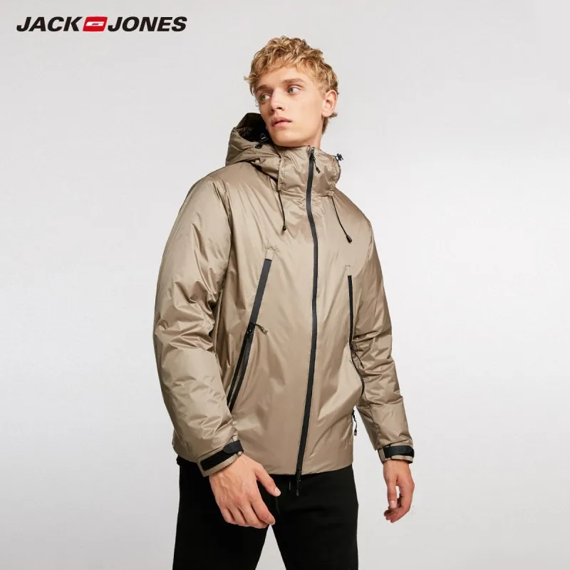 JackJones мужской пуховик с капюшоном, парка, пальто, верхняя одежда, мужская одежда 218412528 - Цвет: Rock