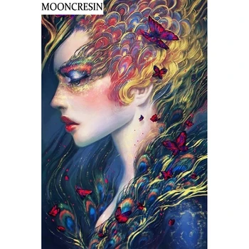 

5D Diamond Painting Peacock Beauty Full Square Needlework Cross Stitch Diamond Embroidery Mosaic Christmas Decorations For Home