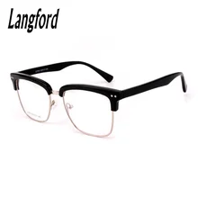 Big eyeglasses frame optical frames vintage retro Fashion half rim square Top Quality acetate Spectacle Eyeglasses Oculos 2105