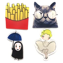 Nueva camisa Linda Harajuku broches acrílicos insignia decoración de dibujos animados alfileres de solapa icono figura de gato Batman Broche BR0001(China)