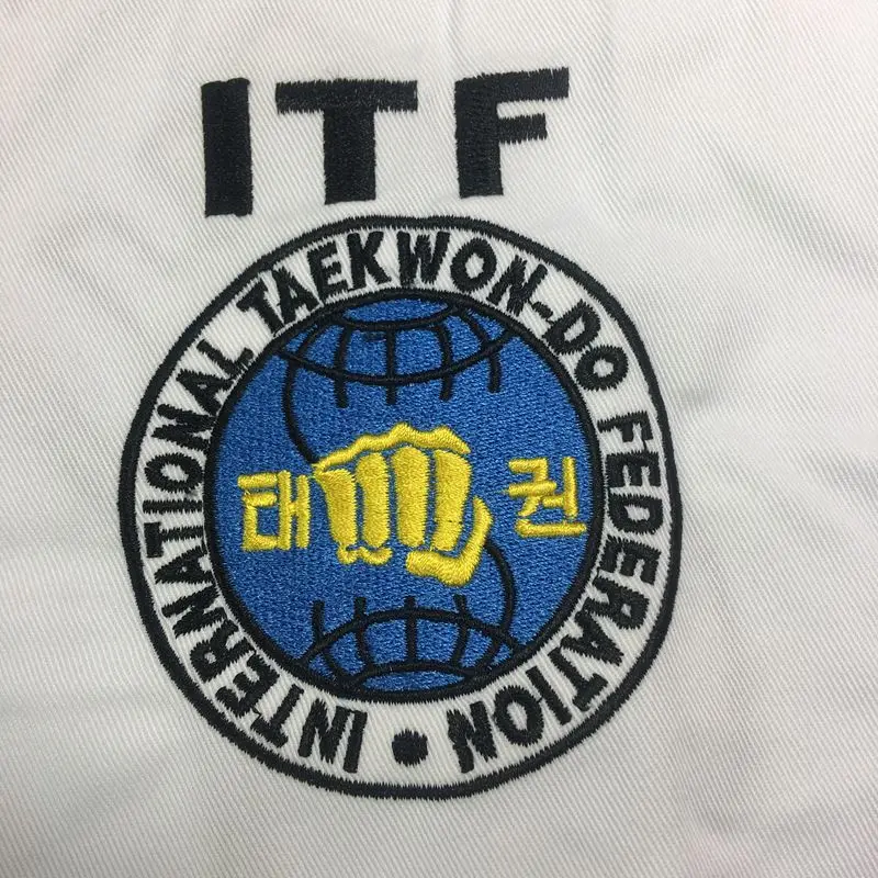 ITF Униформа для тхэквондо взрослых и детей изысканная вышивка одежда костюм