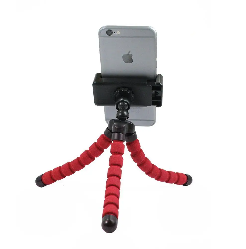 red Bendy Tripod with Rotatable Smartphone Clamp. Use for Video Recording phone | Электроника