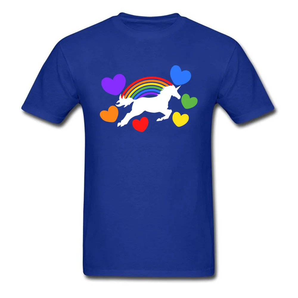 Unicorn Lover Printed On Autumn Pure Cotton Round Collar Mens Tops Shirt Printed Clothing Shirt Classic Short Sleeve T Shirts Unicorn Lover blue