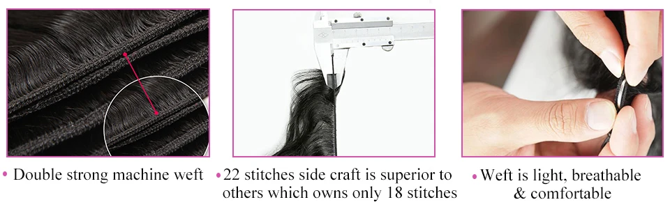 Hair Villa Peruvian Straight Human Hair 3 Bundles Hair Weave With Closure Straight Hair Bundles With Closure Remy Hair Weave (8)