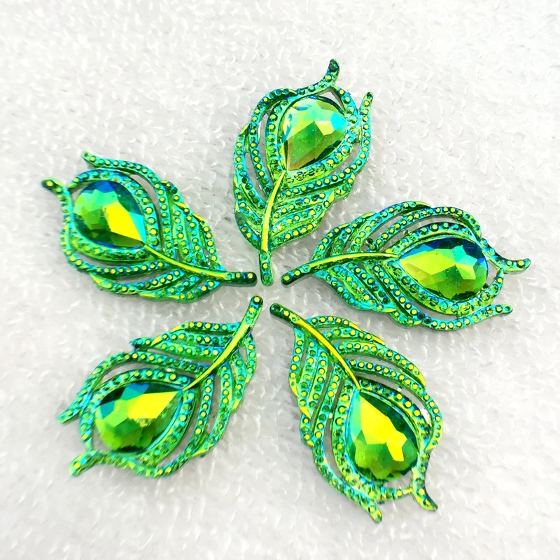 

New 10pcs 20*38mm AB resin Rhinestones Crystal Flat Back button Sew On Stones For Clothing Craft Decoration-B076