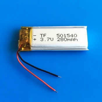 

280mAh 3.7V Polymer lithium Lipo ion battery rechargeable 501540 customized wholesale CE FCC ROHS MSDS quality certification