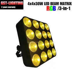 DMX 16x30 Вт RGB/CW/WW COB светодиодный матричный светильник заливающего света сценические диджейские огни матричный светодиодный светильник