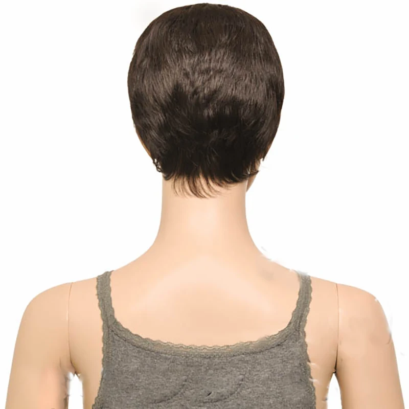 HAIRJOY Для женщин Bump парики из синтетических волос Короткие прямые Термостойкие 2 тон двойная Цвет парик 7 цветов