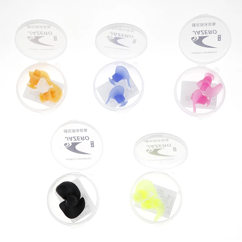 JAZERO Silicone Soft Earplugs Swimming Colorful Earplugs For Swimming Water Sports Children Accessories Swimming Comfortable