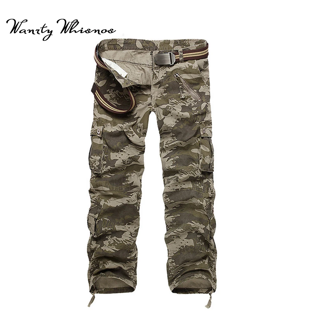 2018 New Men's Multi Pocket Casual Camouflage Pants Men Military Cargo