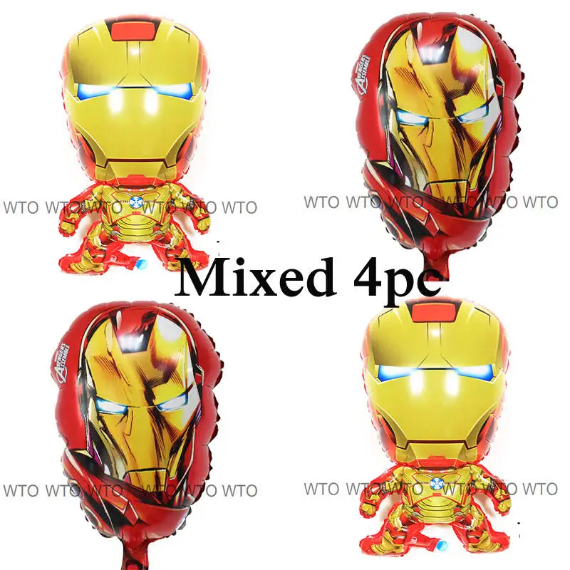 4 шт. Мстители фольгированные шары hero Ironman шар для мальчика игрушки Железный