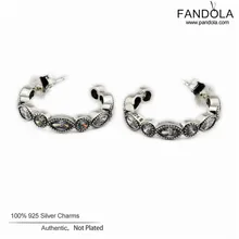 Auténtica plata de ley 925 de Plata-Joyería Marquise Seductor Brillante Aro Pendientes para Las Mujeres Joyería de Moda FLE068
