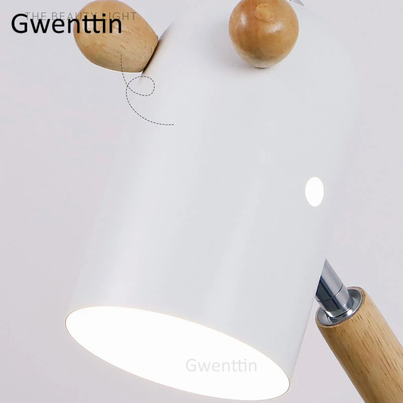 Lâmpadas de Parede para o Quarto das Crianças Madeira Nordic Ferro Cavalo Lâmpada Cabeceira Moderna Led Arandela Luminárias Casa Arte Decoração 8 Cheap Luminárias de parede