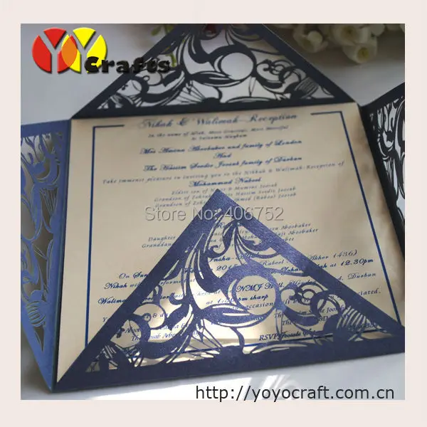 customizable invitation cards laser cut baptism luxurious wedding customizable invitation