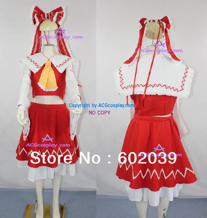 Touhou проект рейму Хакурей косплей костюм хорошего качества ACGcosplay