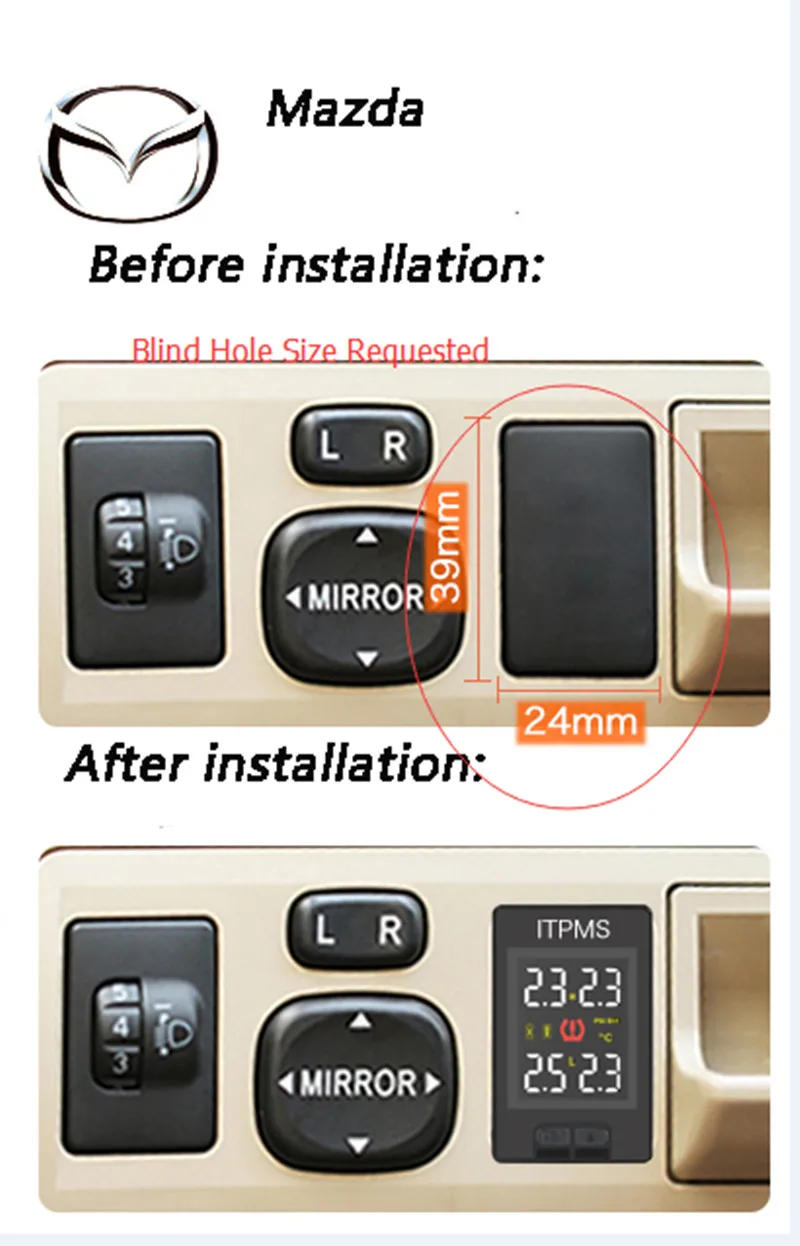 CAREUD U912 MAZDA TPMS Tire pressure Alarm  (5)