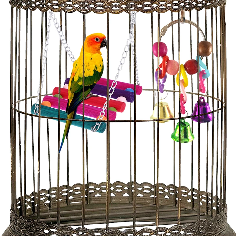 Wholesale Best Quality BRAND /Cockatiel Parrot Bird Toys Hanging Bell