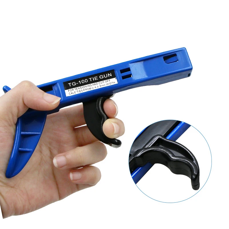 

TG-100 Fastening And Cutting Tool Special For Cable Tie Gun For Nylon Cable Tie width: 2.4-4.8mm