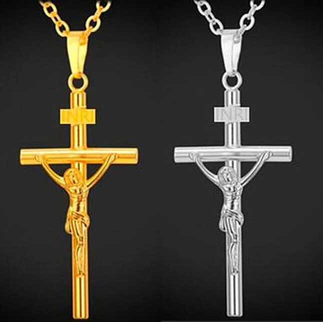 

Jesus Cross Pendant Necklace Christian Religious Jewelry