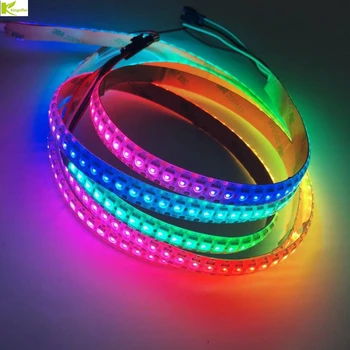 

1M WS2812 WS2812B 144Leds/m RGB Digital Dream Color Led Strip light DC5V 5050 SMD Black/White PCB Ip30/Ip67 Waterproof tape