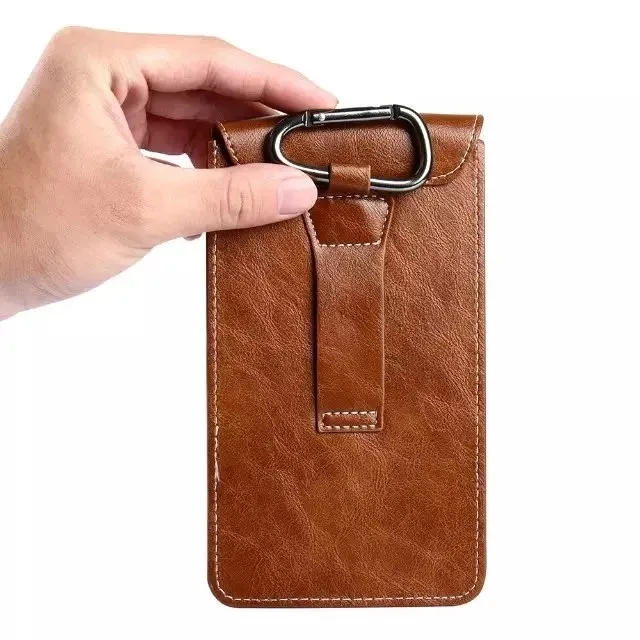 Универсальный кожаный поясной ремень зажим крюк петля чехол сумка кобура для нескольких смартфонов модель от 5,1 до 5,9 дюймов