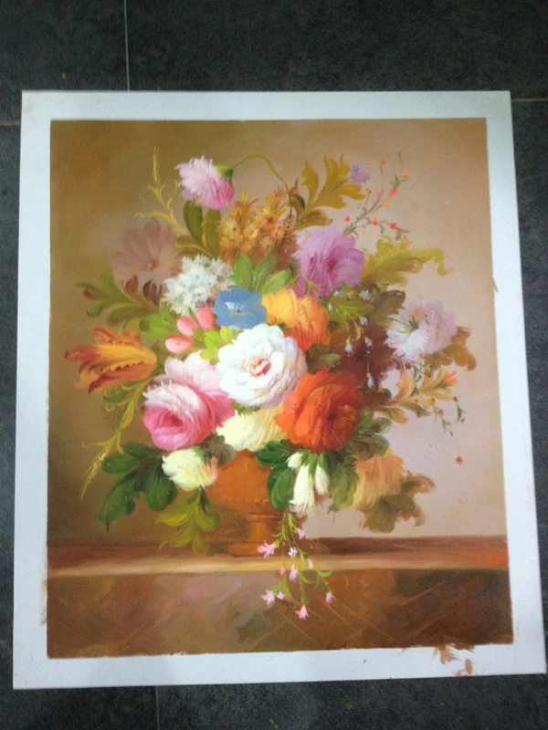 

Art Wall Pictures For Living Room Hand Painted Modern Oil Painting Famous Canvas Flowers Vase European quadro Home Decoration