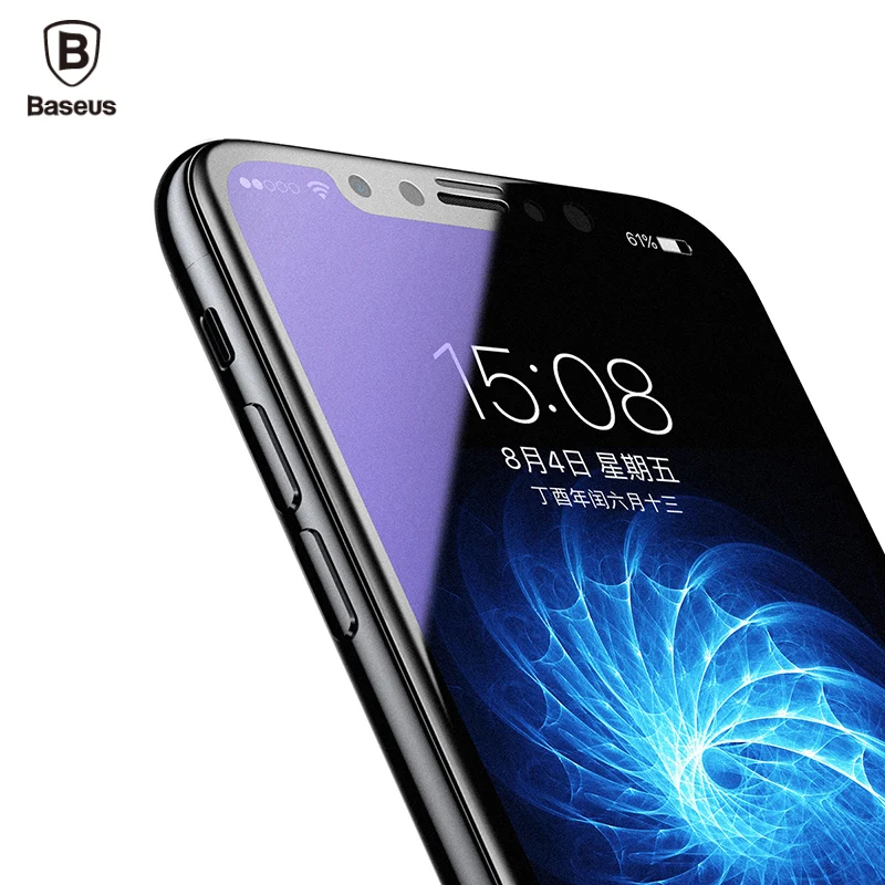 

Baseus Full Coverage Screen Protector For iPhone X 3D Frosted Screen Protector Tempered Glass For iPhone10 Soft Edge Matte Glass