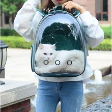 Однотонная прозрачная сумка для домашних животных, рюкзак для кошек/собак, переносная сумка, рюкзак для домашних животных, космическая капсула, товары для кошек, 10 цветов